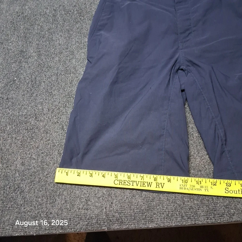 The North Face Long Chino Shorts‎ Mens Size 30 Blue Sprag Flat Front Khaki